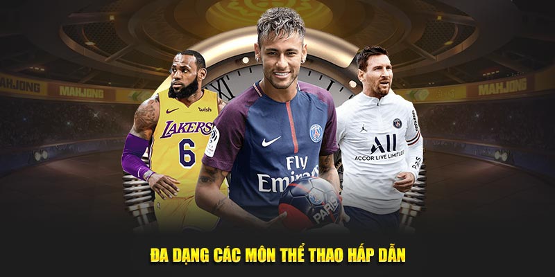 Sảnh cung cấp đa dạng các môn thể thao hấp dẫn